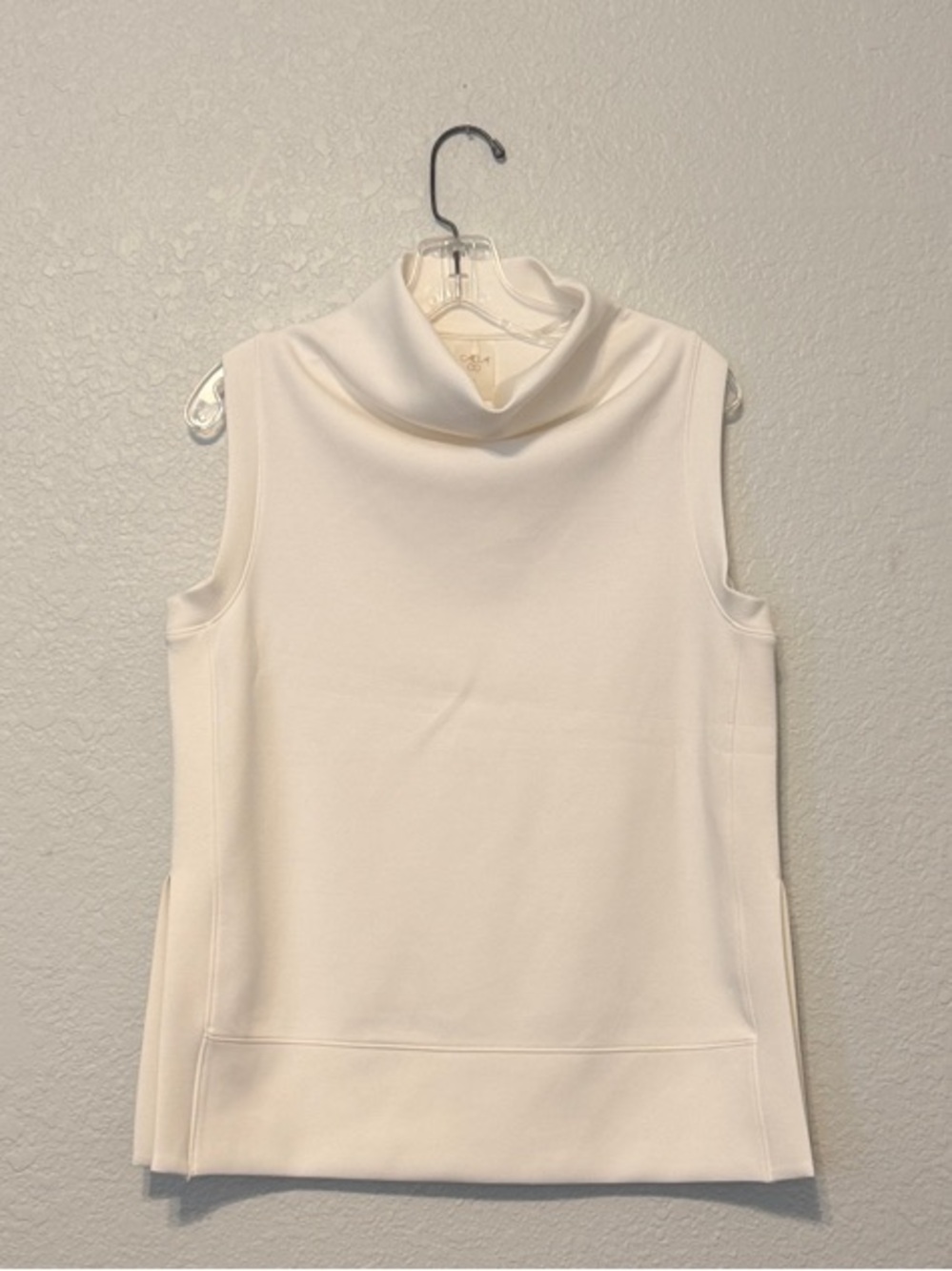 CALIA by Carrie Underwood Sleeveless Cowl Neck Sweater - White/Cream
